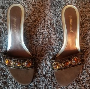 Women's Brown Dollhouse Dress Shoes Size 7